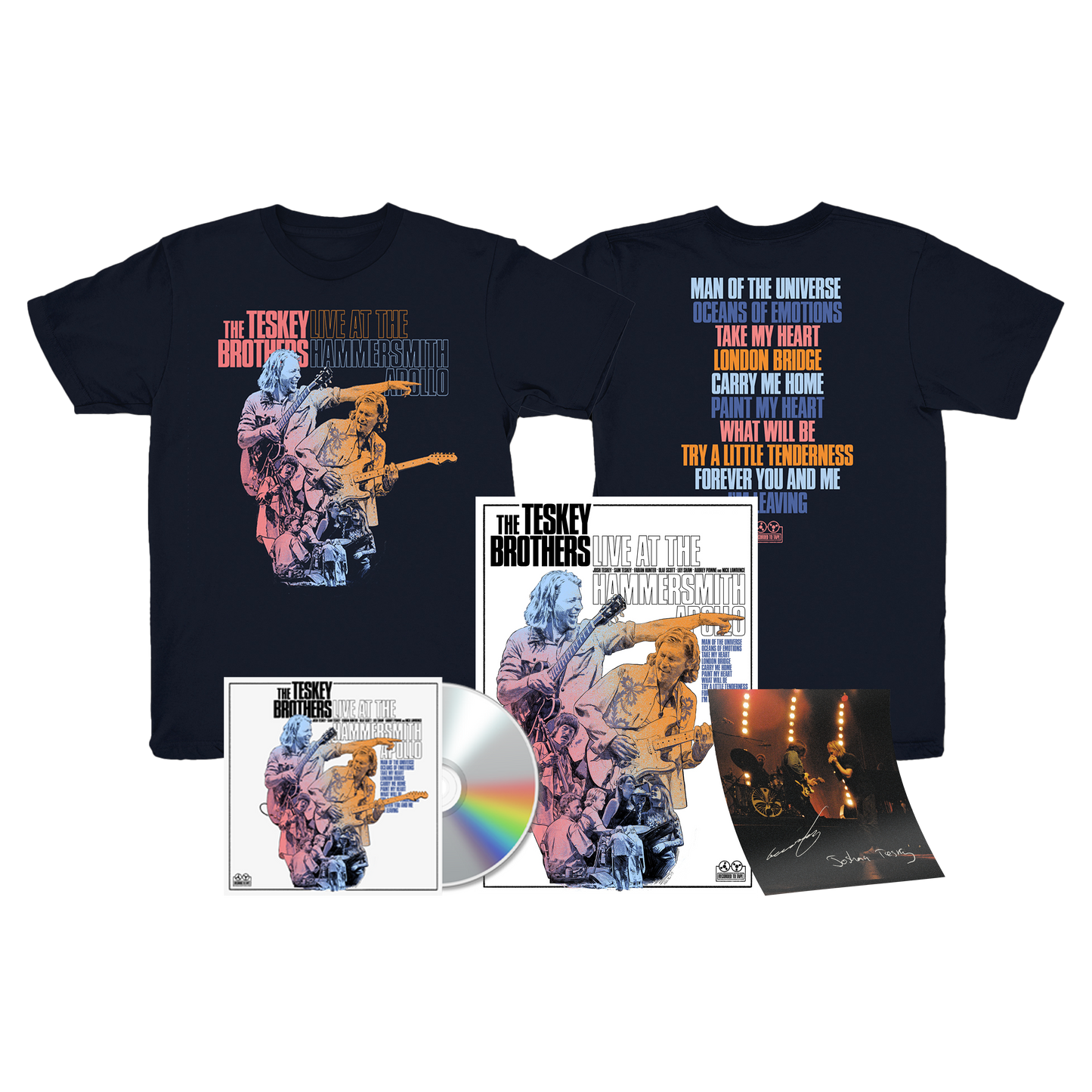 Live At The Hammersmith Apollo Bundle (CD + Black T-Shirt + Poster) + Signed Artcard