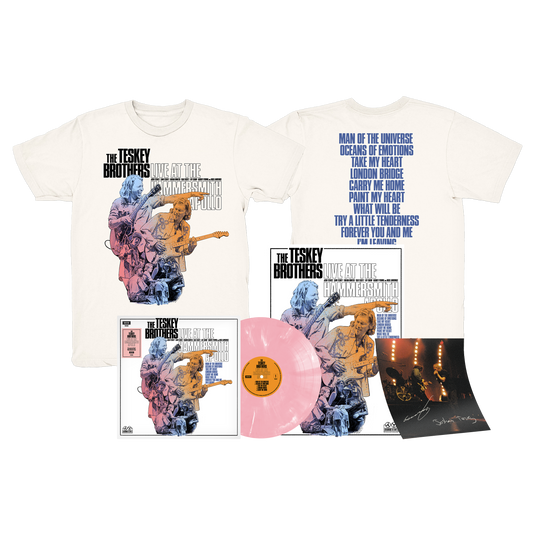 Live At The Hammersmith Apollo Bundle (Pink Marble Vinyl + White T-Shirt + Poster) + Signed Artcard