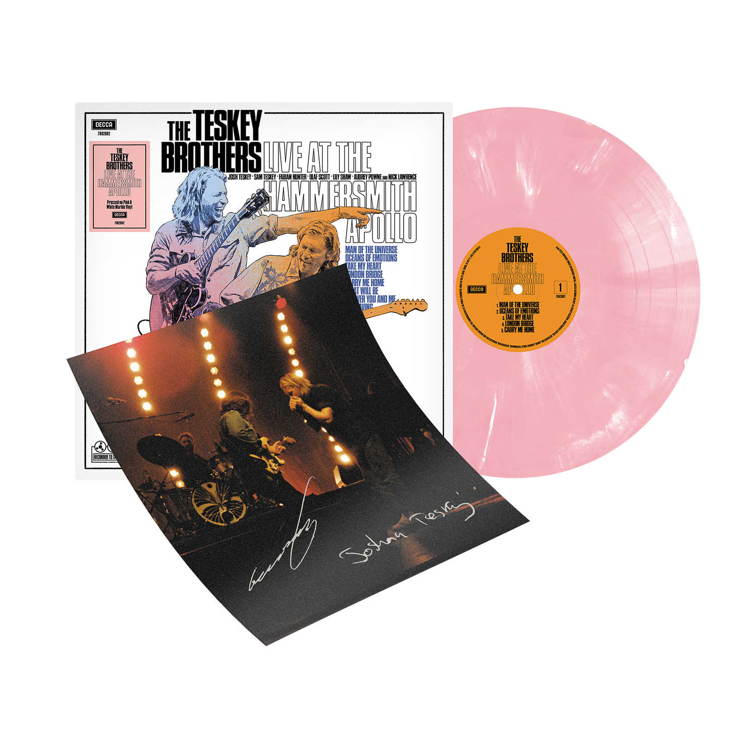 Live At The Hammersmith Apollo Pink Marble Vinyl + Signed Artcard
